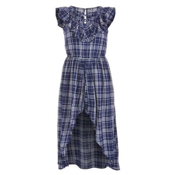 Epic Threads Big Girls Plaid Maxi-Overlay Romper - Picture 1 of 6